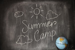 Summer camp written on black board